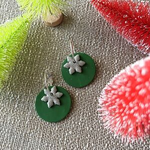 Snowflake Hoop Earrings